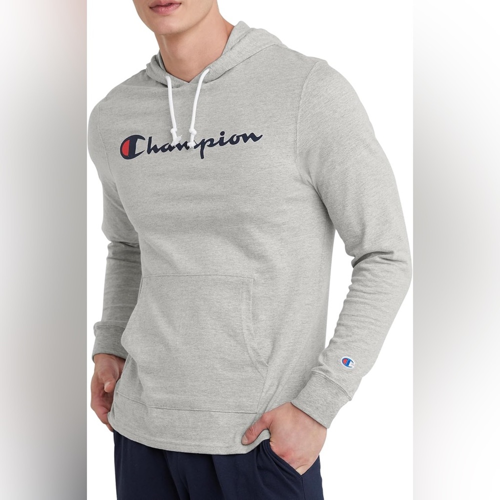 NIP Men's Champion Oxford Gray Script Midweight T-shirt T-shirt Hoodie size XXL